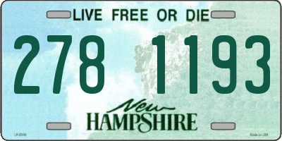 NH license plate 2781193