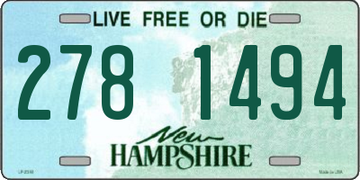 NH license plate 2781494