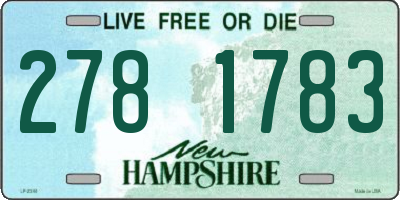 NH license plate 2781783
