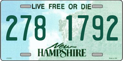 NH license plate 2781792