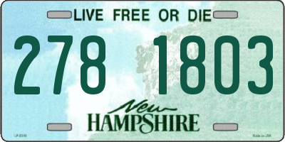 NH license plate 2781803