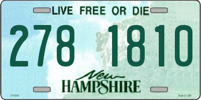 NH license plate 2781810