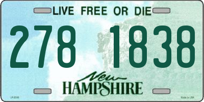 NH license plate 2781838
