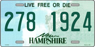 NH license plate 2781924