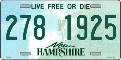 NH license plate 2781925