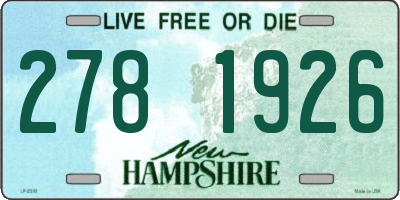 NH license plate 2781926