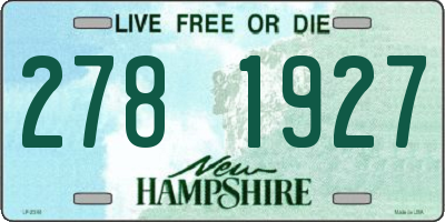 NH license plate 2781927