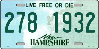 NH license plate 2781932