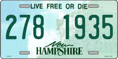 NH license plate 2781935