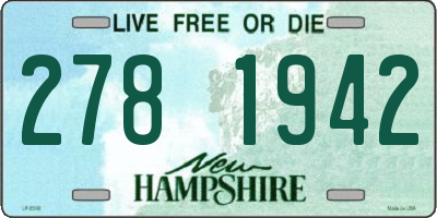 NH license plate 2781942