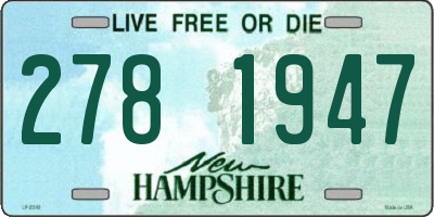 NH license plate 2781947