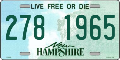 NH license plate 2781965