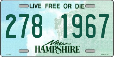 NH license plate 2781967