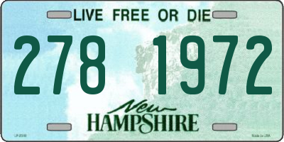 NH license plate 2781972