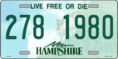 NH license plate 2781980