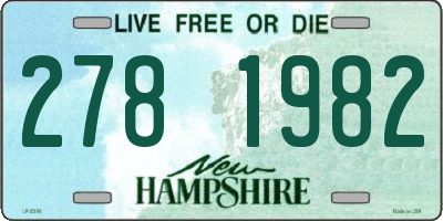 NH license plate 2781982