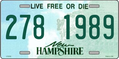 NH license plate 2781989
