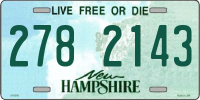 NH license plate 2782143