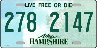 NH license plate 2782147