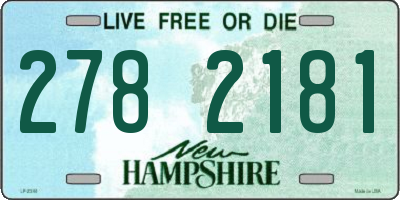 NH license plate 2782181