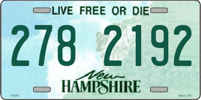 NH license plate 2782192
