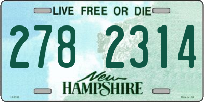 NH license plate 2782314