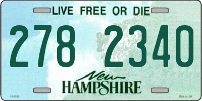 NH license plate 2782340
