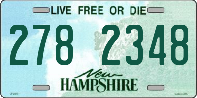 NH license plate 2782348
