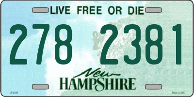 NH license plate 2782381