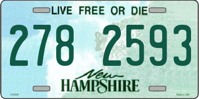 NH license plate 2782593