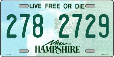 NH license plate 2782729