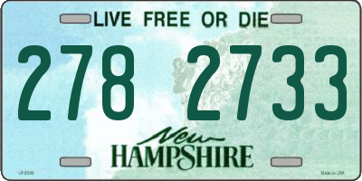 NH license plate 2782733