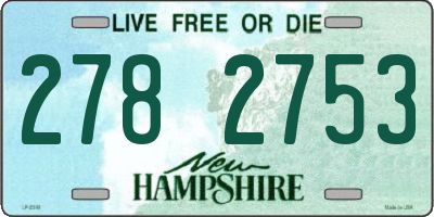NH license plate 2782753