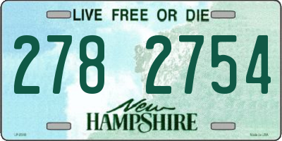 NH license plate 2782754