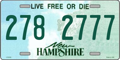 NH license plate 2782777