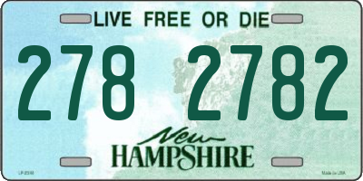 NH license plate 2782782