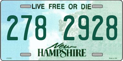 NH license plate 2782928