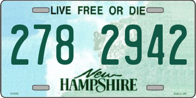 NH license plate 2782942