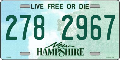 NH license plate 2782967
