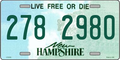 NH license plate 2782980