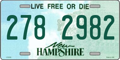NH license plate 2782982