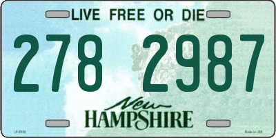 NH license plate 2782987