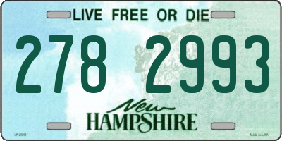 NH license plate 2782993