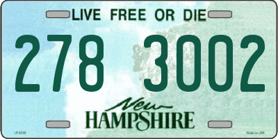 NH license plate 2783002
