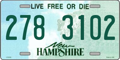 NH license plate 2783102