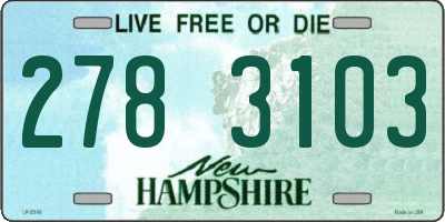 NH license plate 2783103
