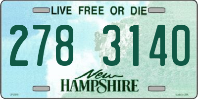 NH license plate 2783140