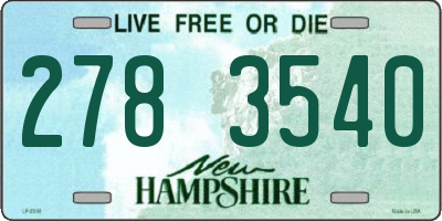 NH license plate 2783540