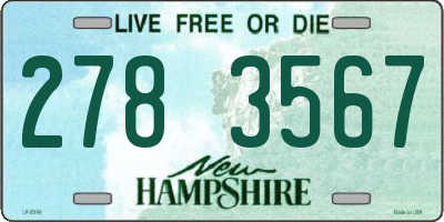NH license plate 2783567