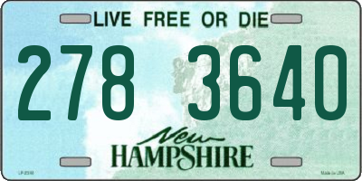 NH license plate 2783640